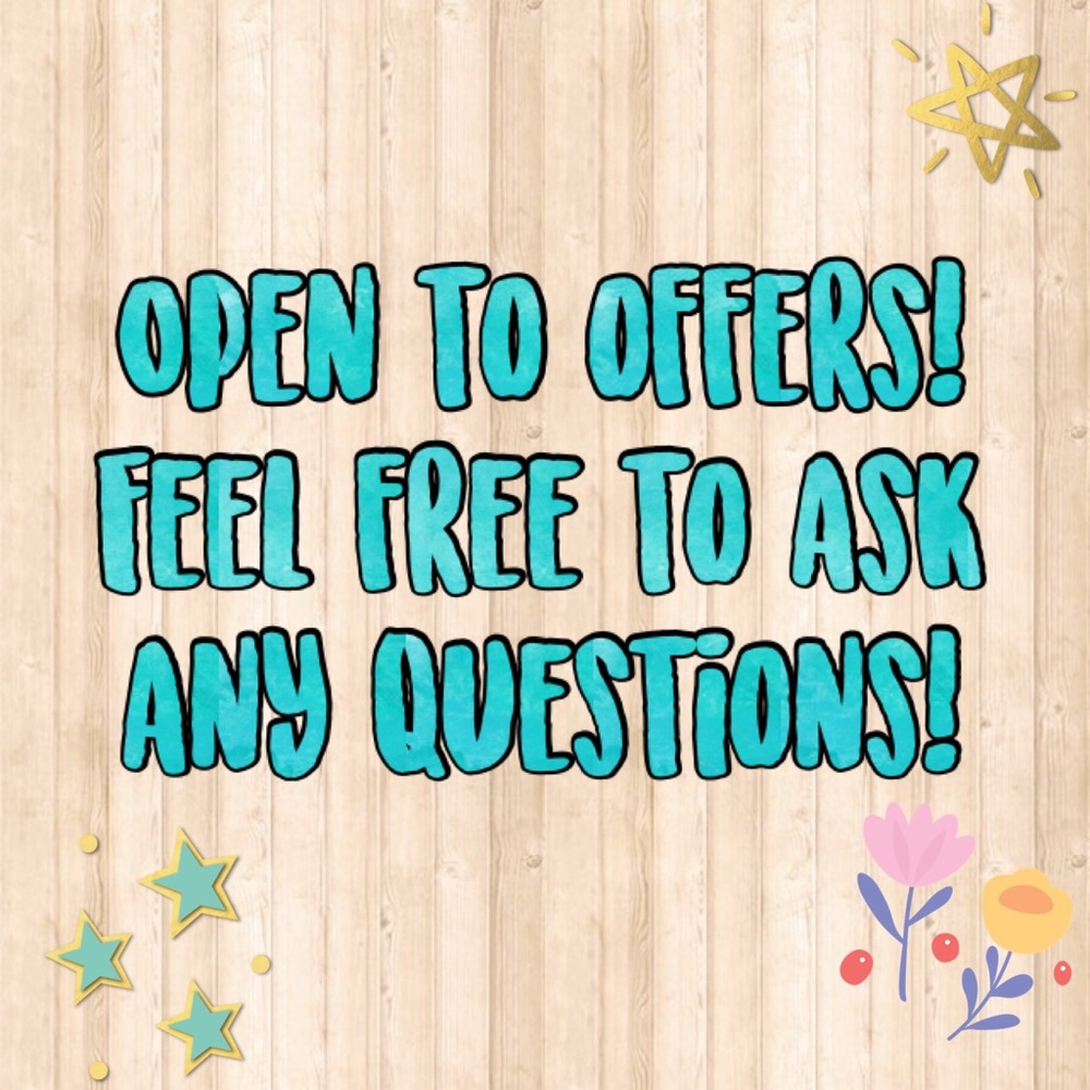 So open to offers!